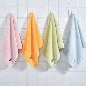 洁丽雅超细纤维毛巾吸水亲肤面巾（颜色随机：蓝色/粉色）