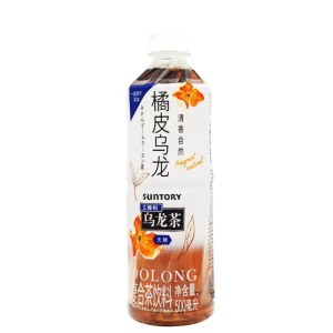 三得利橘皮乌龙茶无糖500ml