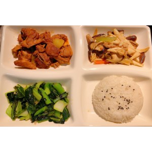 鸭肉套餐饭