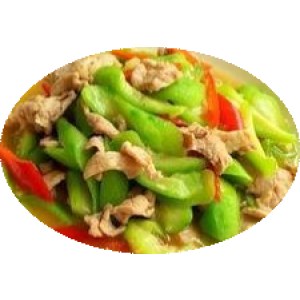 丝瓜炒肉片