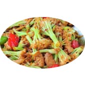花菜炒培根