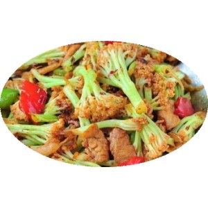 花菜炒培根